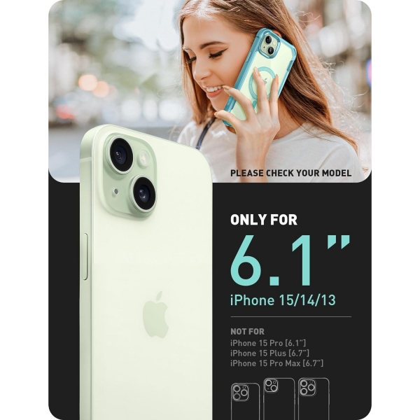 i-Blason Ares Serisi Apple iPhone 15 Klf-SeaFoam