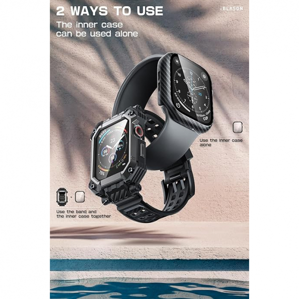 i-Blason Apple Watch 10 46mm Bumper Klf (2 Adet)-Dark