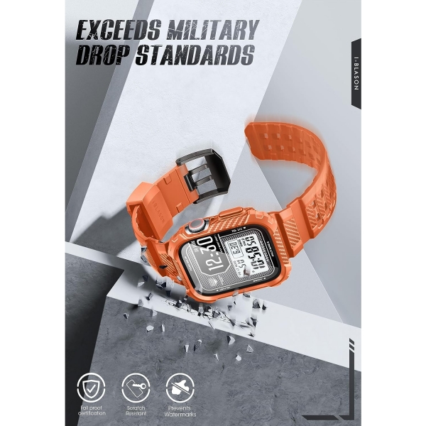 i-Blason Armorbox Apple Watch 9 Ekran Koruyucu (45mm)(2 Adet)-Orange