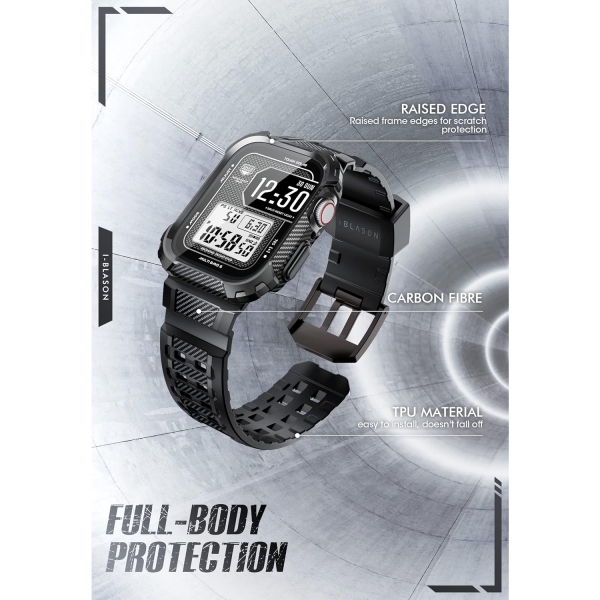i-Blason Armorbox Apple Watch 9 45mm Bumper Klf-Black