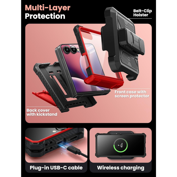 i-Blason Samsung Galaxy Z Flip 7 Armorbox Klf-Ruddy