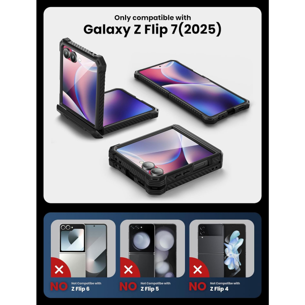 i-Blason Samsung Galaxy Z Flip 7 Armorbox Klf-Black 