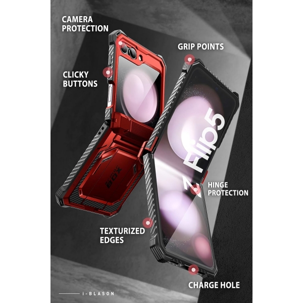 i-Blason Armorbox Serisi Samsung Galaxy Z Flip 5 Klf-Ruddy