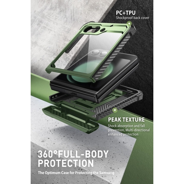 i-Blason Armorbox Serisi Samsung Galaxy Z Flip 5 Klf-Dark Green