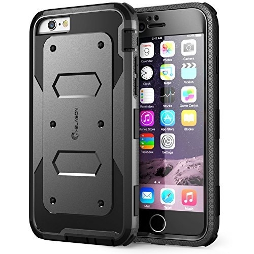 i-Blason iPhone 6 Plus Heavy Duty Klf (Ekran Koruyucu Dahildir)-Black