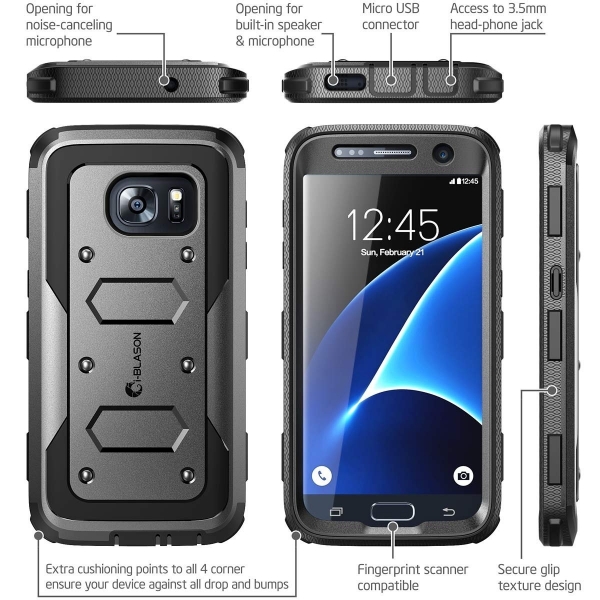 i-Blason Samsung Galaxy S7 Bumper Klf-Black