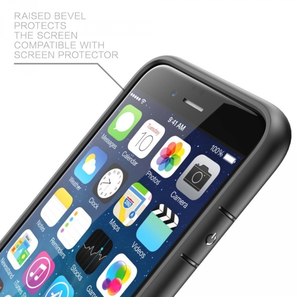 i-Blason iPhone 6 / 6S Halo Serisi Hybrid Bumper effaf Klf-Black