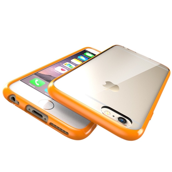 i-Blason iPhone 6 Plus Halo Serisi Hybrid Bumper effaf Klf-Orange