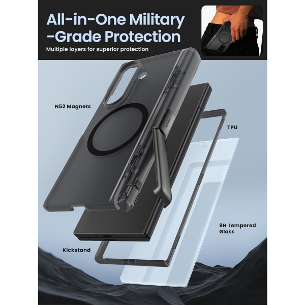 i-Blason Samsung Galaxy Z Fold 7 Cosmo Klf-FrostBlack