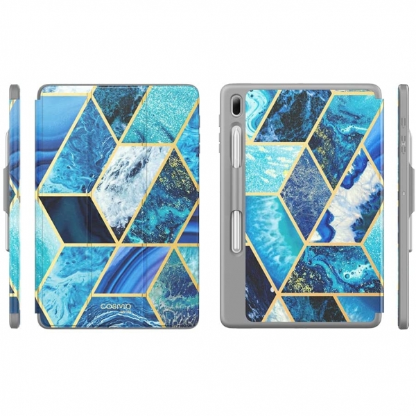 i-Blason Cosmo Serisi Galaxy Tab S7 FE Klf (12.4 in)-Ocean