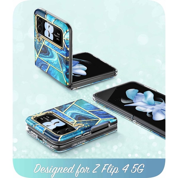 i-Blason Cosmo Serisi Galaxy Z Flip 4 5G Klf-Ocean