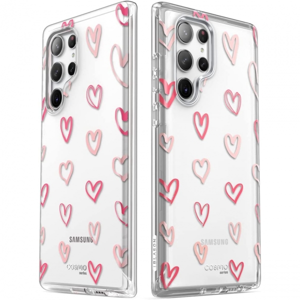 i-Blason Cosmo Serisi Samsung Galaxy S23 Ultra Klf-Love Heart