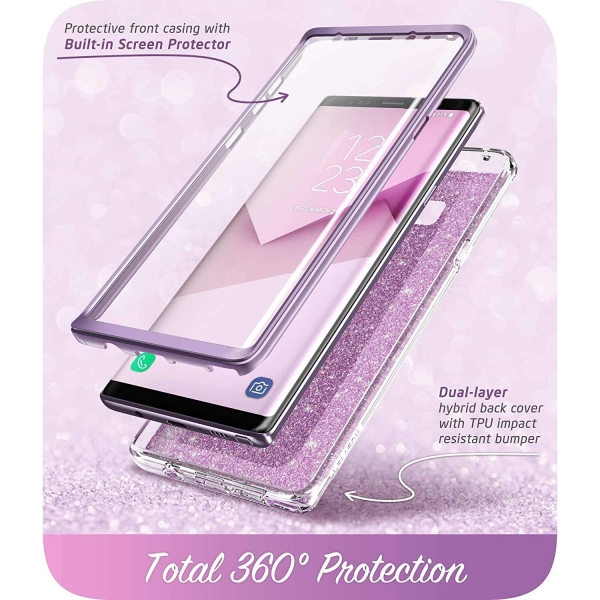 i-Blason Galaxy Note 9 Cosmo Glitter effaf Klf-Purple