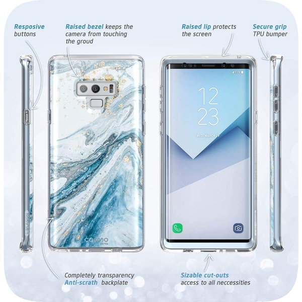 i-Blason Galaxy Note 9 Cosmo Glitter effaf Klf-Blue