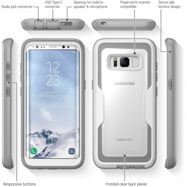 i-Blason Galaxy S8 Armorbox Full Body Bumper Klf-White