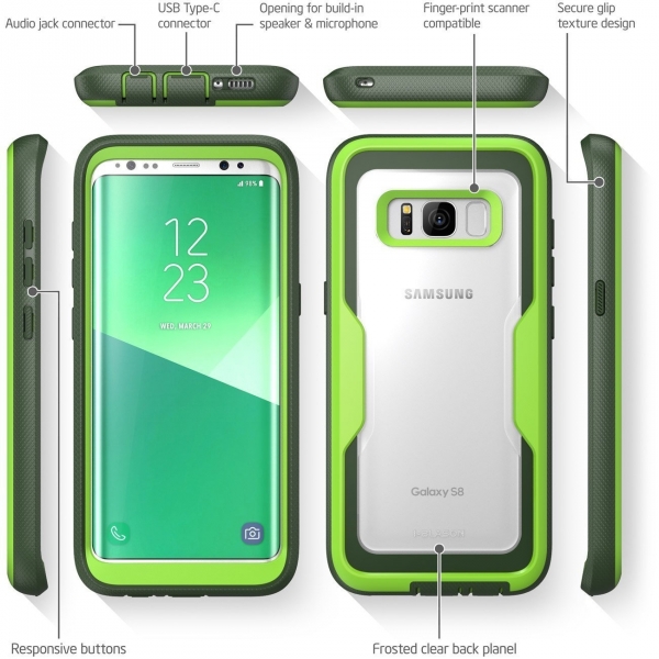 i-Blason Galaxy S8 Armorbox Full Body Bumper Klf-Green