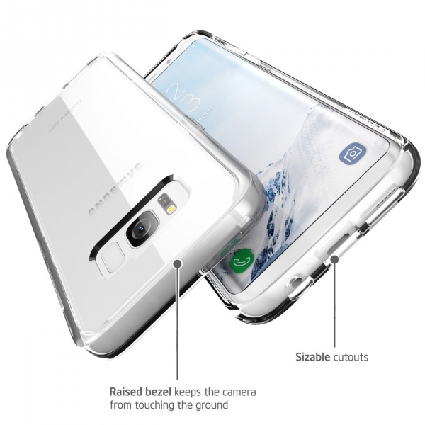 i-Blason Galaxy S8 Halo Serisi Hybrid Bumper effaf Klf-Clear