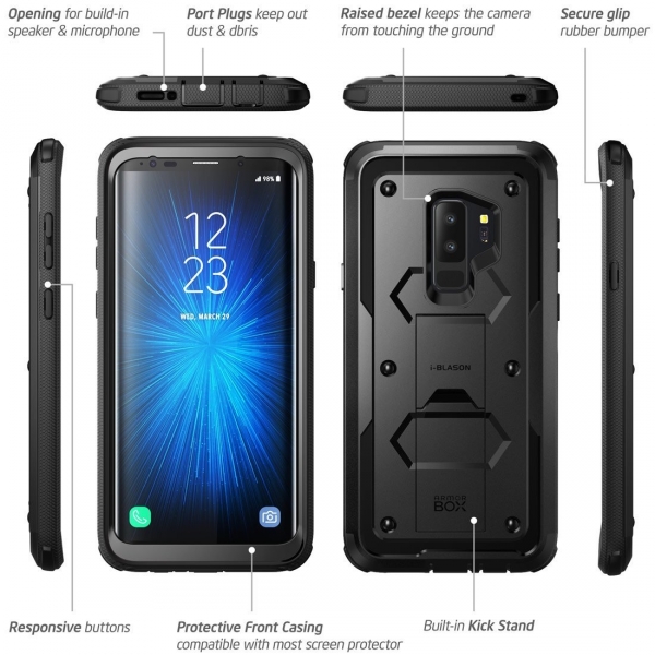 i-Blason Galaxy S9 Plus Armorbox Stand Klf-Black