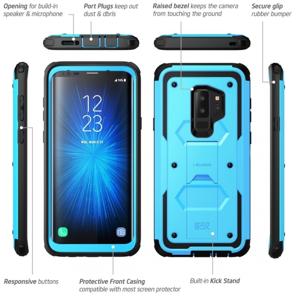 i-Blason Galaxy S9 Plus Armorbox Stand Klf-Blue