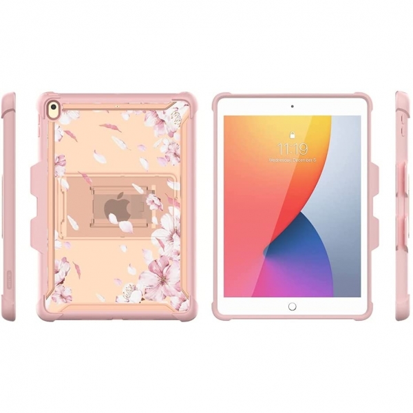 i-Blason Halo Serisi Apple iPad Kalem Blmeli Klf (10.2 in)-Cherry Blossom