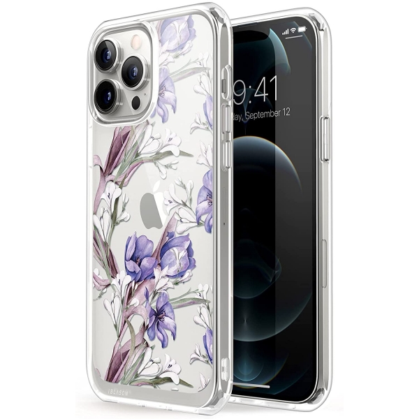 i-Blason Halo Serisi  iPhone 13 Pro Max Klf-Bouquet Purple