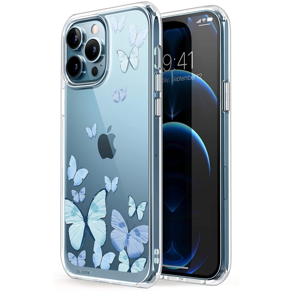 i-Blason Halo Serisi  iPhone 13 Pro Max Klf-Butterfly Blue