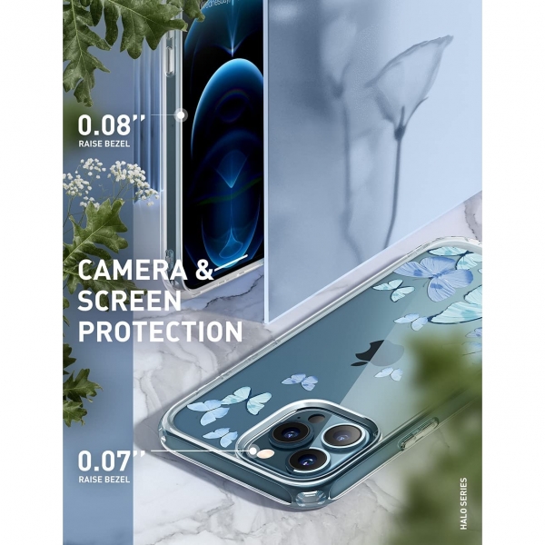 i-Blason Halo Serisi  iPhone 13 Pro Max Klf-Butterfly Blue