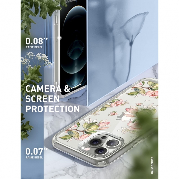 i-Blason Halo Serisi  iPhone 13 Pro Max Klf-Flower Buds Peach