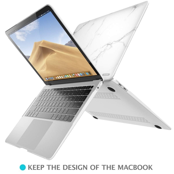 i-Blason MacBook Air Mat Klf (13 in/2018)-White Marble