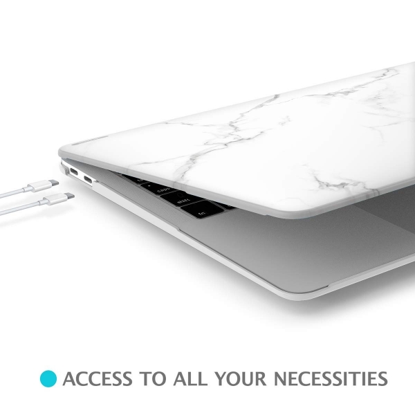 i-Blason MacBook Air Mat Klf (13 in/2018)-White Marble