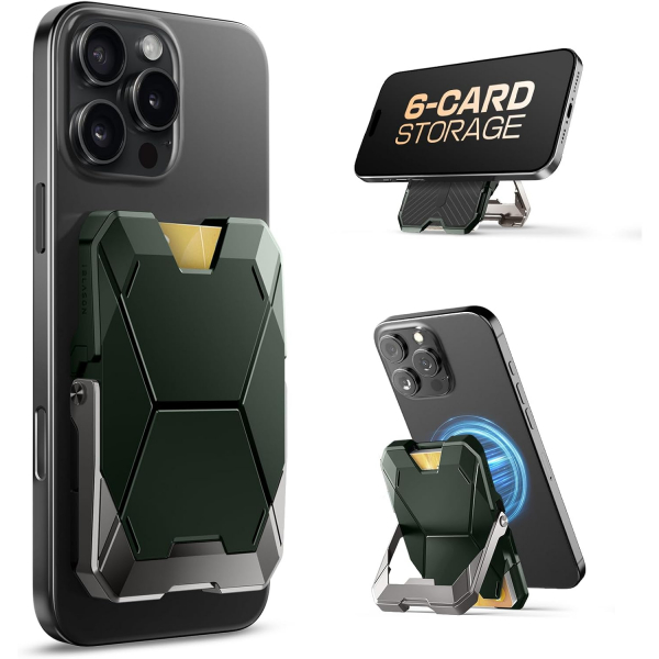 i-Blason Manyetik Czdan Telefon Stand -Green