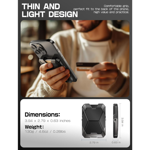 i-Blason Manyetik Czdan Telefon Stand -Coal Black 