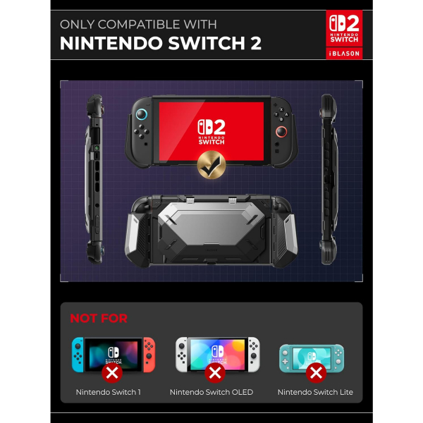 i-Blason Nintendo Switch 2 Koruyucu Klf-Silver