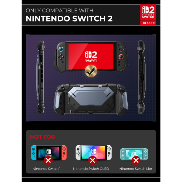 i-Blason Nintendo Switch 2 Koruyucu Klf-Blue
