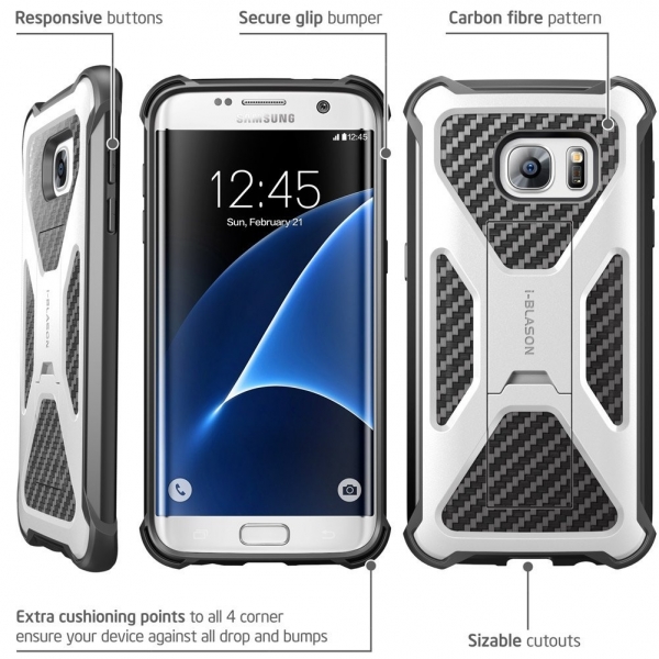 i-Blason Samsung Galaxy S7 Edge Prime Heavy Duty Klf-White