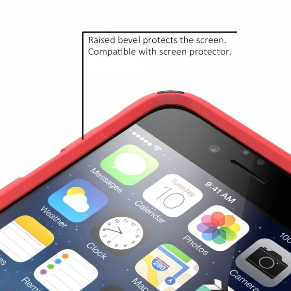 i-Blason Apple iPhone 6 Prime Kickstand Kemer Klipsli Klf-Red
