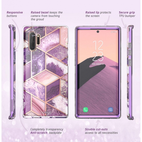 i-Blason Samsung Galaxy Note 10 Plus Cosmo Serisi Klf-Purple