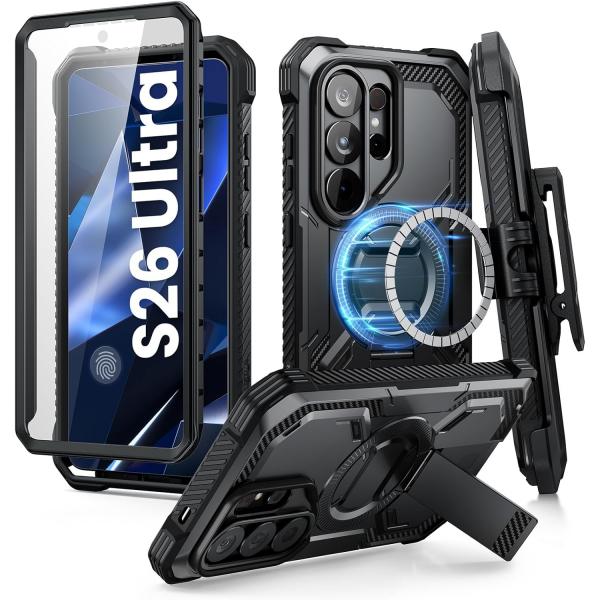 i-Blason Samsung Galaxy S26 Ultra Kemer Klipsli K�l�f-Black