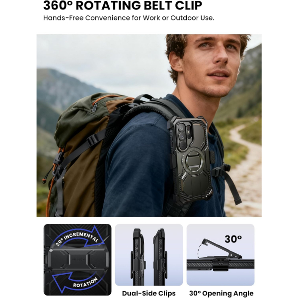 i-Blason Samsung Galaxy S26 Ultra Kemer Klipsli K�l�f-Black