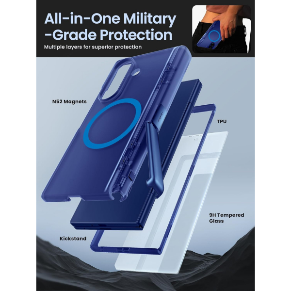 i-Blason Samsung Galaxy Z Fold 7 Cosmo Klf-Blue