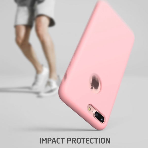 i-Blason iPhone 7 Plus Silikon Esnek Klf-Pink