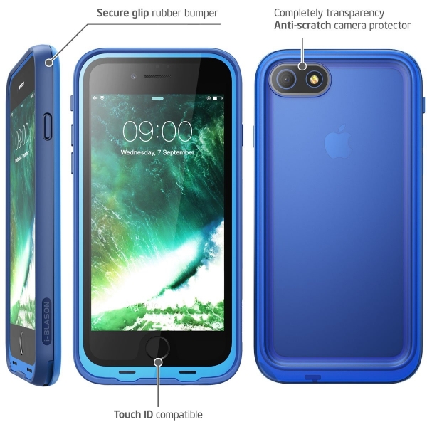 i-Blason iPhone 7/8 Aegis Su Geirmez Klf-Blue