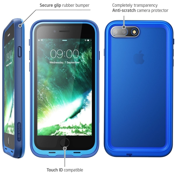 i-Blason iPhone 7/8 Plus Aegis Su Geirmez Klf-Blue