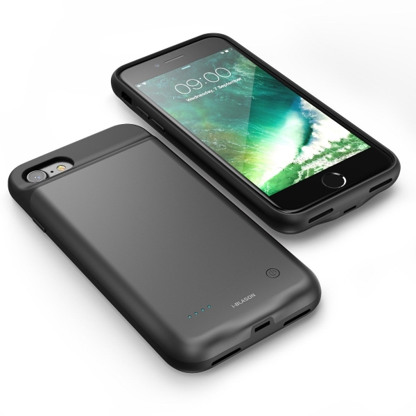 i-Blason iPhone 8 Bataryal Klf (3000 mAh)-Black