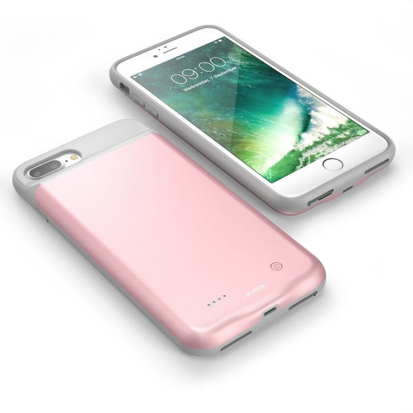 i-Blason iPhone 8 Plus Bataryal Klf (4000 mAh)-Rose Gold
