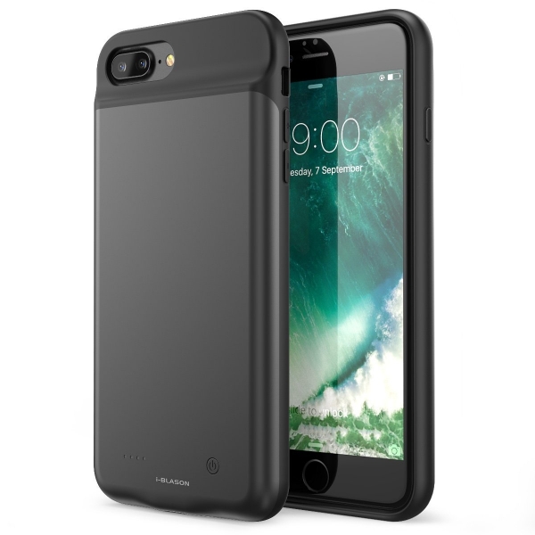 i-Blason iPhone 8 Plus Bataryal Klf (4000 mAh)-Black