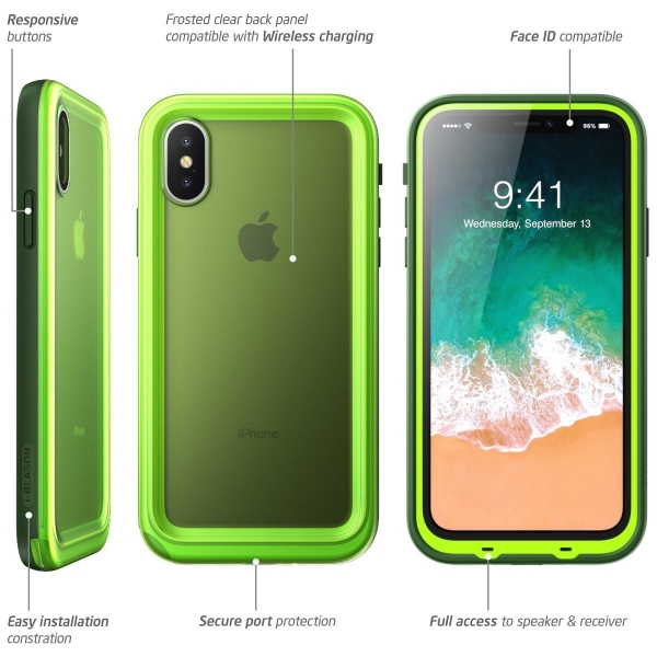 i-Blason iPhone X Aegis Su Geirmez Klf-Frost-Green