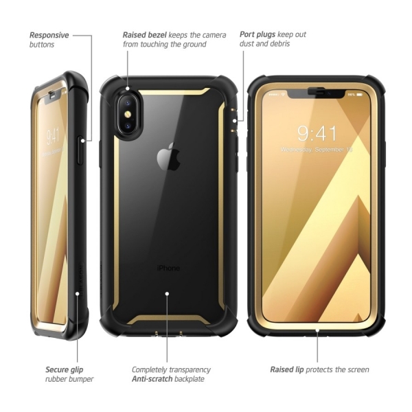 i-Blason iPhone XS Max Ares Serisi Klf-Gold