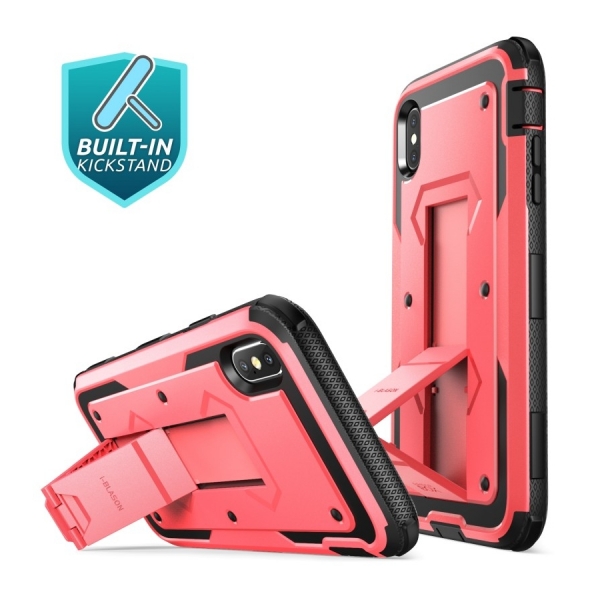 i-Blason iPhone XS Max Armorbox Kickstand Bumper Klf-Pink