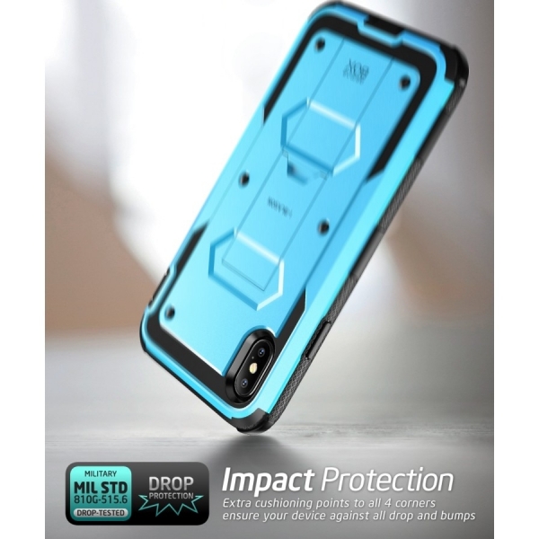 i-Blason iPhone XS Max Armorbox Kickstand Bumper Klf-Blue